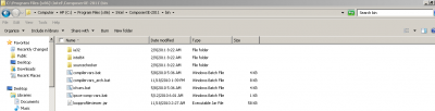 My Intel compiler Path, along with its sub folders and components